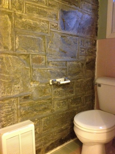 1325A bathroom stone wall